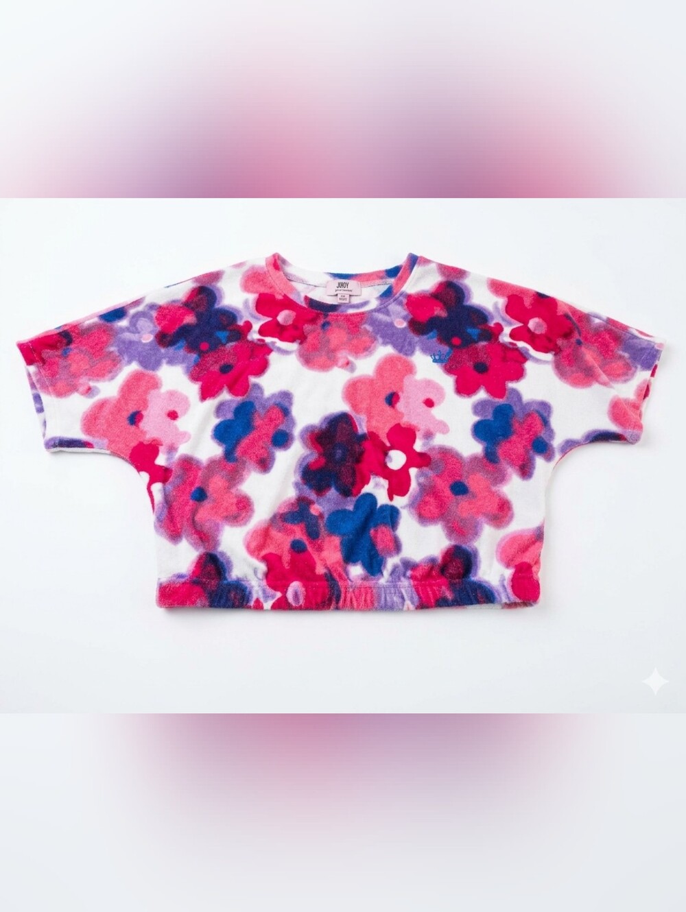 Juicy Couture  Floral Crop Tee - Pink & Purple Sz Large
